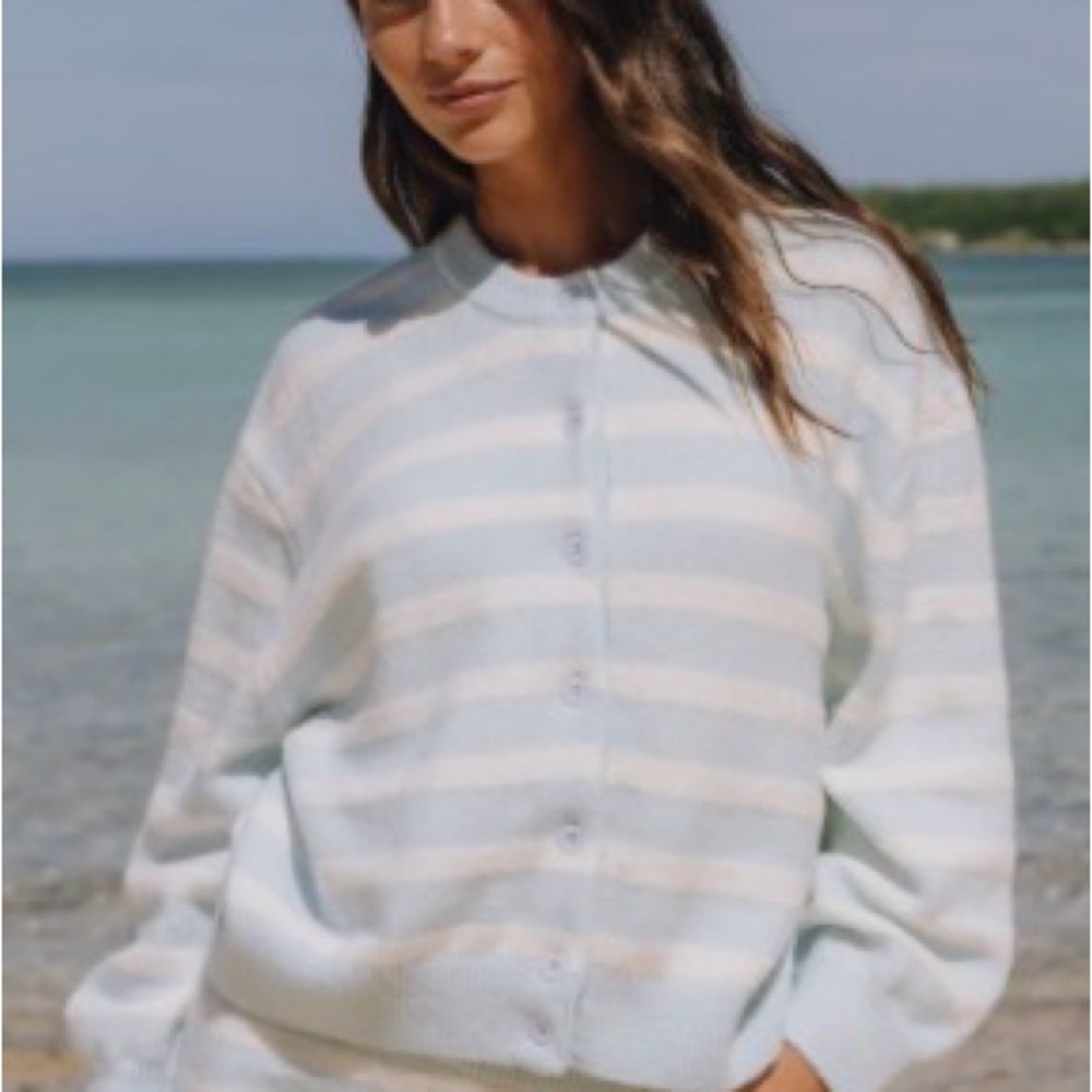 Daily Drills Button Up Sweater and Knit Pants - Lake Day